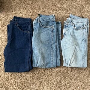 Bundle 3 Pairs Lee Jeans Mens Size 32L 32W